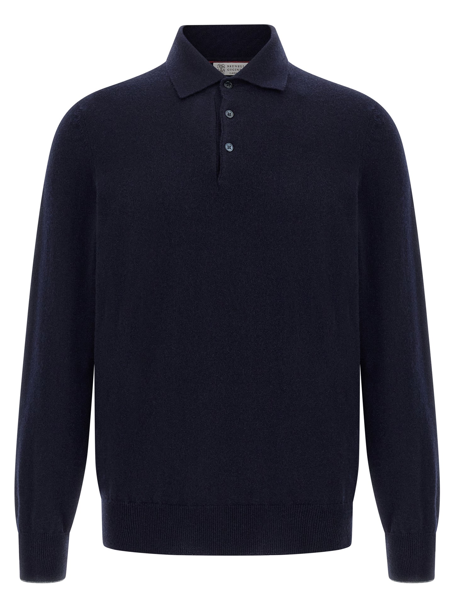 Polo Shirt by Brunello Cucinelli for men in cashmere blue showcases a enviable silhouette, featuring a refined and for a enviable finish.