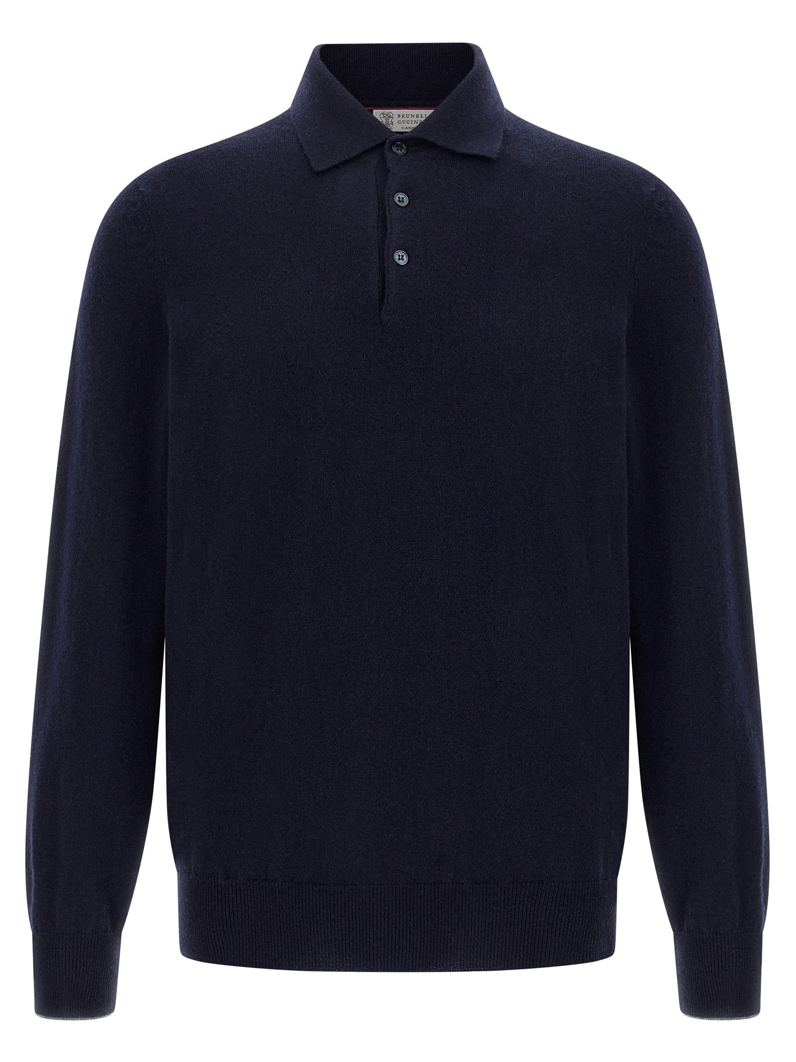 Polo Shirt by Brunello Cucinelli for men in cashmere blue showcases a enviable silhouette, featuring a refined and for a enviable finish.