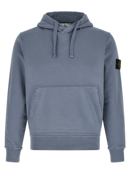 Stone Island Blue Cotton Sweatshirt