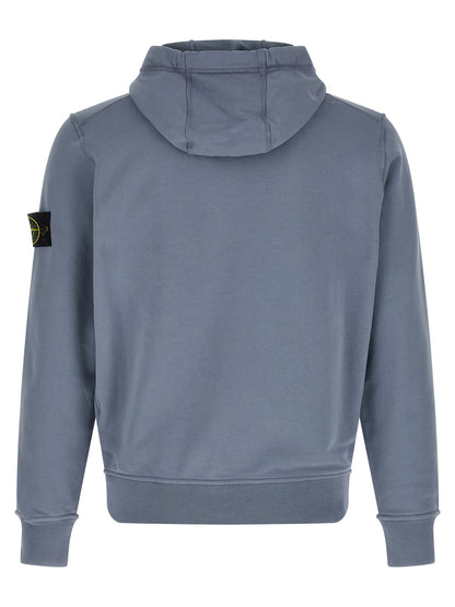 Stone Island Blue Cotton Sweatshirt