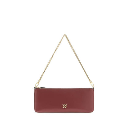 Wallet by PINKO for women in polyurethane & bos taurus calf leather bordeaux, gold & signature presents a refined silhouette, artfully capturing the essence of the Love Birds Polyurethane & Bos Taurus Calf Leather Wallet design with sophisticated bifold for a refined look.