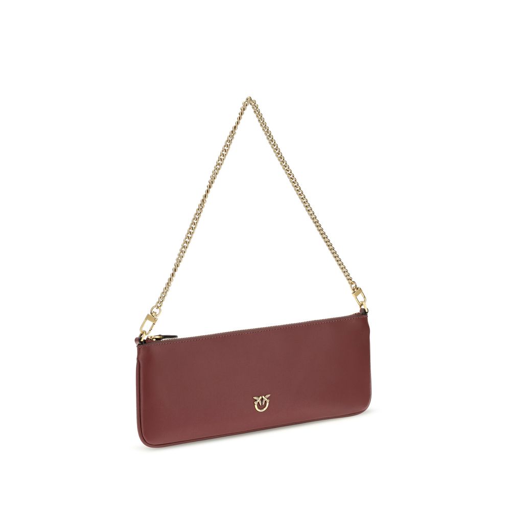 Wallet by PINKO for women in polyurethane & bos taurus calf leather bordeaux, gold & signature showcases a enchanting silhouette, artfully detailed with the signature style of the Love Birds Polyurethane & Bos Taurus Calf Leather Wallet and functional bifold.