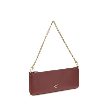 Wallet by PINKO for women in polyurethane & bos taurus calf leather bordeaux, gold & signature showcases a enchanting silhouette, artfully detailed with the signature style of the Love Birds Polyurethane & Bos Taurus Calf Leather Wallet and functional bifold.