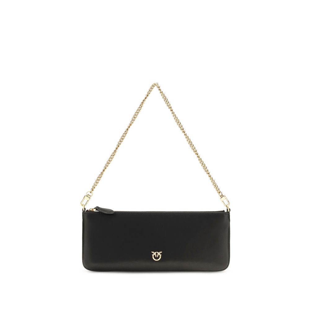 Wallet by PINKO for women in polyurethane & bos taurus calf leather black, gold & signature features a sleek silhouette, showcasing the sleek Love Birds Polyurethane & Bos Taurus Calf Leather Wallet design with sophisticated for a premium look.