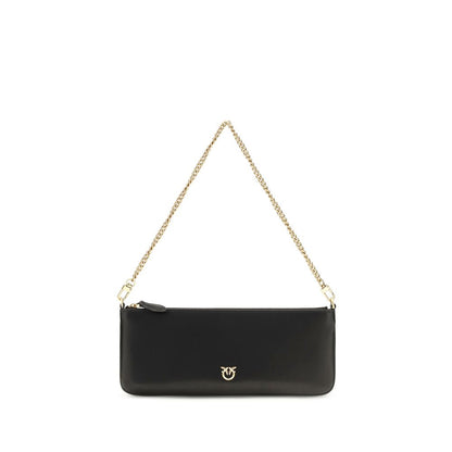 Wallet by PINKO for women in polyurethane & bos taurus calf leather black, gold & signature features a sleek silhouette, showcasing the sleek Love Birds Polyurethane & Bos Taurus Calf Leather Wallet design with sophisticated for a premium look.