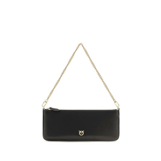 Wallet by PINKO for women in polyurethane & bos taurus calf leather black, gold & signature features a sleek silhouette, showcasing the sleek Love Birds Polyurethane & Bos Taurus Calf Leather Wallet design with sophisticated for a premium look.