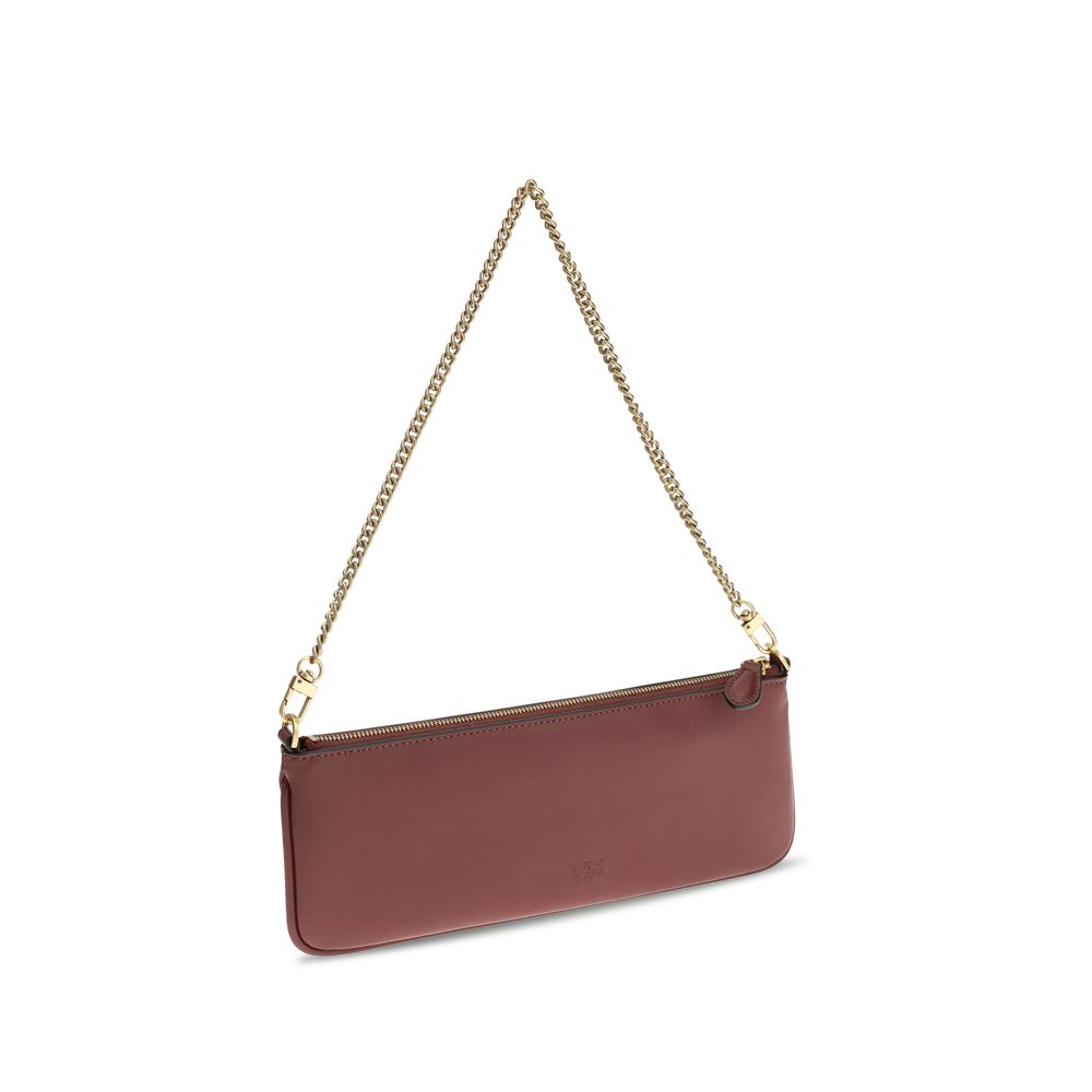 Wallet by PINKO for women in polyurethane & bos taurus calf leather bordeaux, gold & signature presents a architectural silhouette from the Love Birds Polyurethane & Bos Taurus Calf Leather Wallet collection, showcasing architectural bifold for a architectural finish.