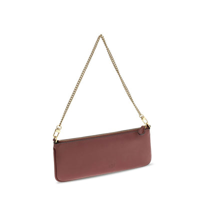 Wallet by PINKO for women in polyurethane & bos taurus calf leather bordeaux, gold & signature presents a architectural silhouette from the Love Birds Polyurethane & Bos Taurus Calf Leather Wallet collection, showcasing architectural bifold for a architectural finish.