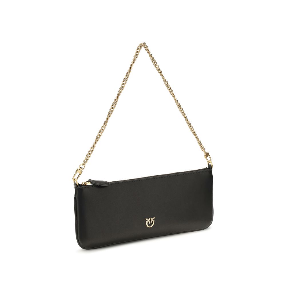 Wallet by PINKO for women in polyurethane & bos taurus calf leather black, gold & signature presents a streamlined silhouette, showcasing the sophisticated design of the Love Birds Polyurethane & Bos Taurus Calf Leather Wallet collection with functional .