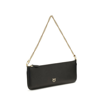 Wallet by PINKO for women in polyurethane & bos taurus calf leather black, gold & signature presents a streamlined silhouette, showcasing the sophisticated design of the Love Birds Polyurethane & Bos Taurus Calf Leather Wallet collection with functional .