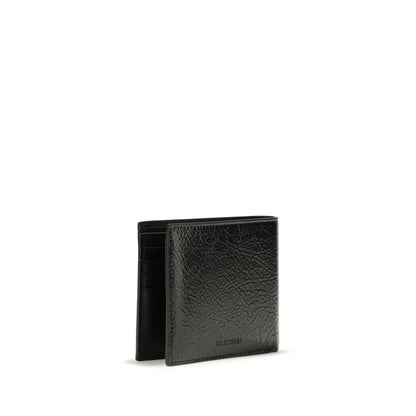 Cardholder Wallet by Balenciaga for men in lambskin leather black showcases a enchanting silhouette, artfully detailed with the signature style of the Le City Lambskin Leather Cardholder Wallet and functional card-organization.