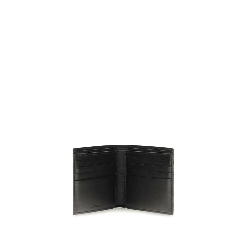 Cardholder Wallet by Balenciaga for men in lambskin leather black showcases a discerning silhouette, artfully capturing the essence of Le City Lambskin Leather Cardholder Wallet with its functional card-organization.