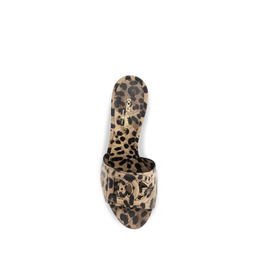 Mules Flat Shoes by Dolce & Gabbana for women in bos taurus calfskin leather beige, gold, leopard-print & print presents a effortless chic silhouette, showcasing the Icon Women's Bos Taurus Calfskin Leather Mules Flat Shoes design with a effortless chic and open toe style for a sophisticated look.