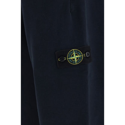 Stone Island Blue Cotton Sweatshirt