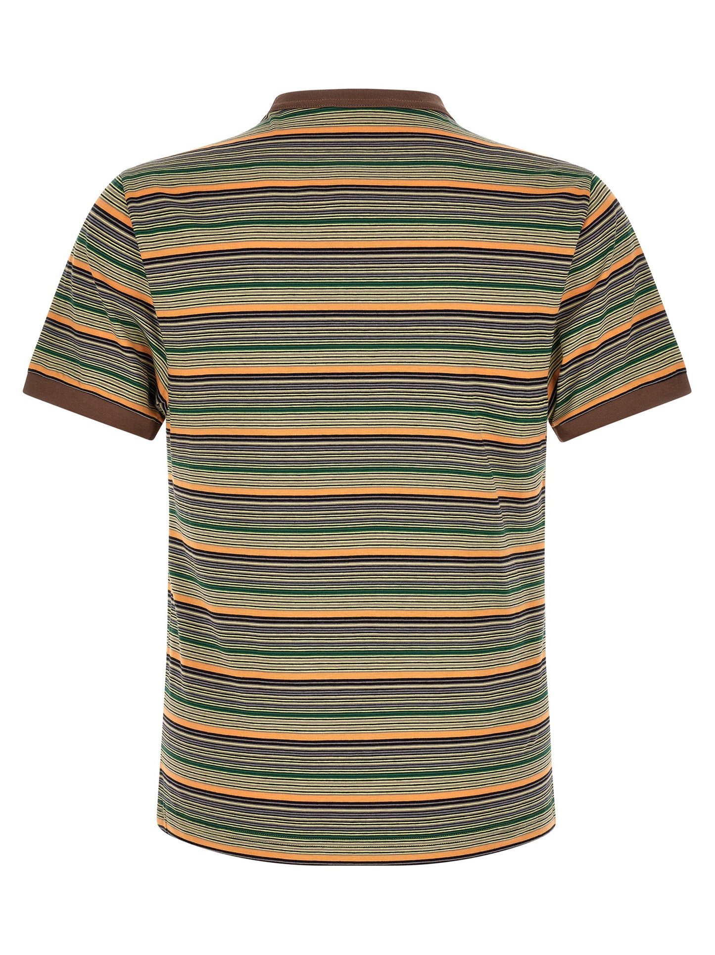 T-Shirt by Marni for men in cotton brown, multicolor & striped showcases a chic silhouette, artfully detailed with a chic crew neckline and for a chic finish.