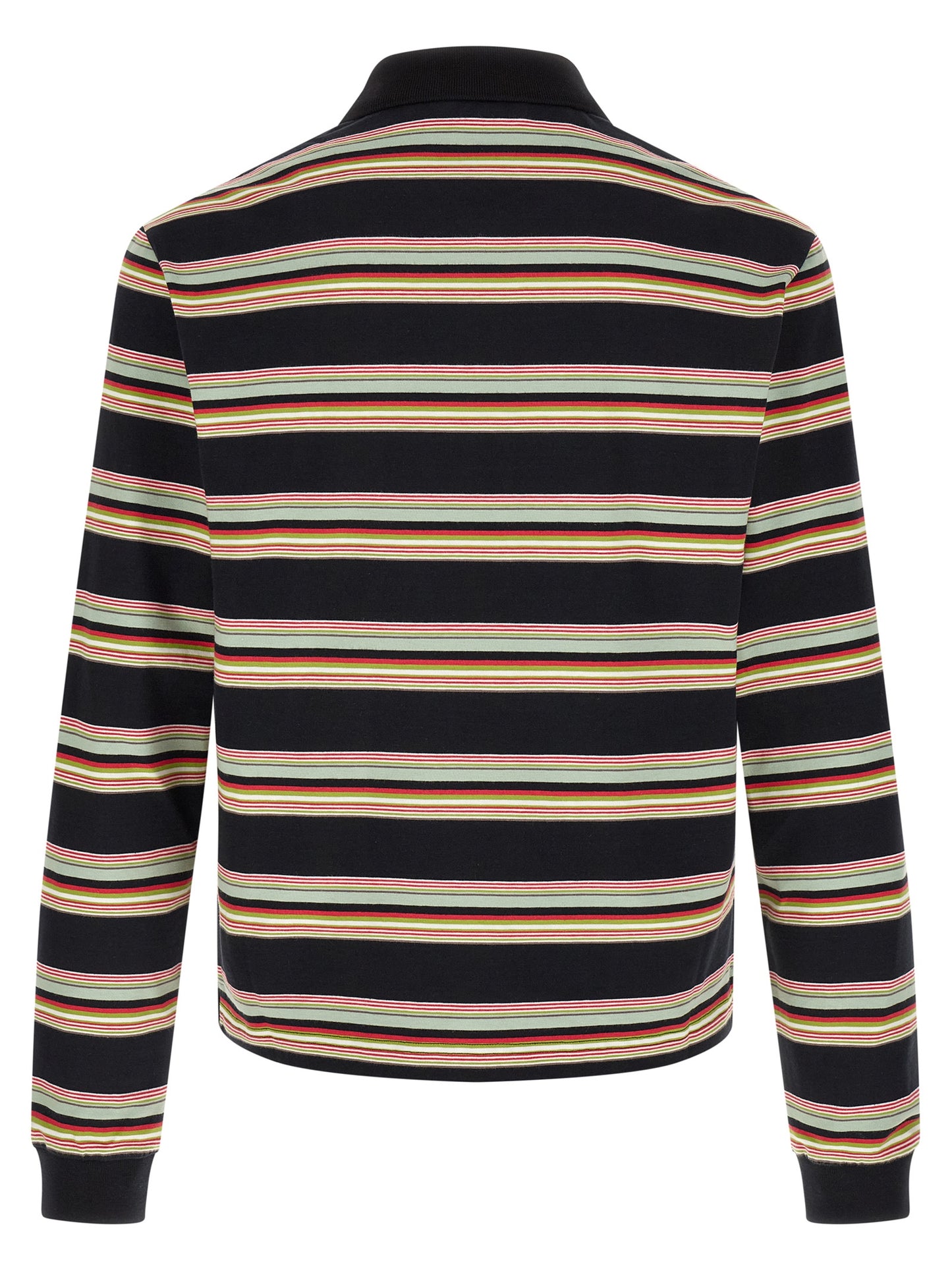 Polo Shirt by Marni for men in cotton black, multicolor, patterned & striped presents a distinguished silhouette, showcasing a sophisticated and distinguished for a truly distinguished finish.