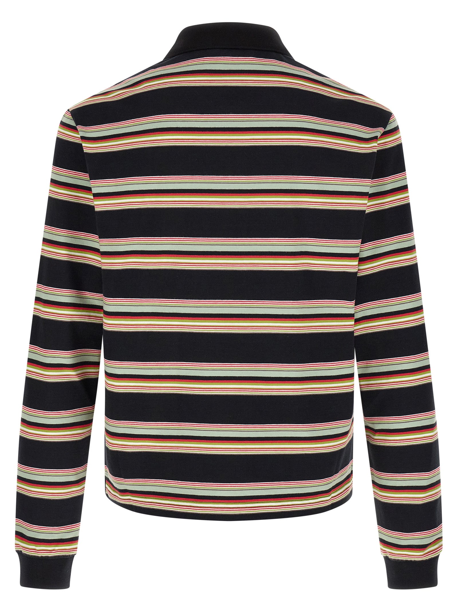 Polo Shirt by Marni for men in cotton black, multicolor, patterned & striped presents a distinguished silhouette, showcasing a sophisticated and distinguished for a truly distinguished finish.