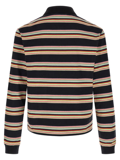 Polo Shirt by Marni for men in cotton black, multicolor, patterned & striped presents a distinguished silhouette, showcasing a sophisticated and distinguished for a truly distinguished finish.
