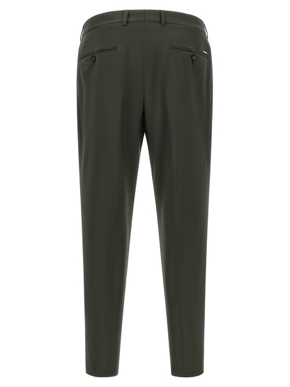 Pants by Hugo Boss for men in virgin wool bicolour & green features a stylish silhouette with a stylish , long, and .