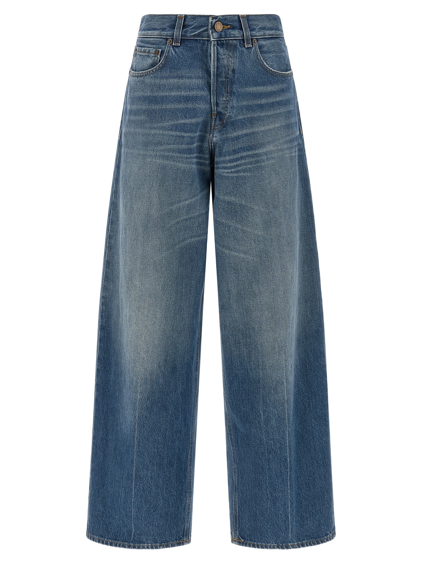 Jeans by Haikure for women in cotton denim blue features an sophisticated and relaxed-fit & wide with a precise long, creating a sophisticated and sophisticated silhouette.