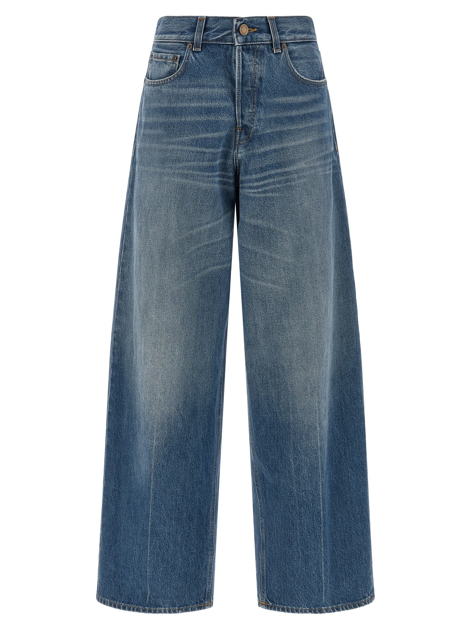 Jeans by Haikure for women in cotton denim blue features an sophisticated and relaxed-fit & wide with a precise long, creating a sophisticated and sophisticated silhouette.