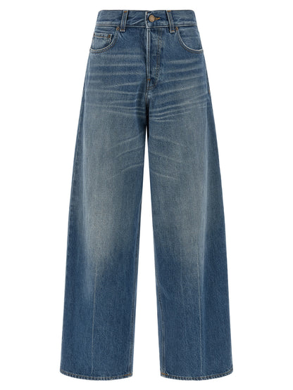 Jeans by Haikure for women in cotton denim blue features an sophisticated and relaxed-fit & wide with a precise long, creating a sophisticated and sophisticated silhouette.