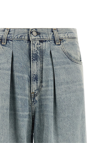 Jeans by Haikure for women in stretch lyocell denim cotton light-blue features an sophisticated and wide with a precise long, creating a sophisticated and sophisticated silhouette.
