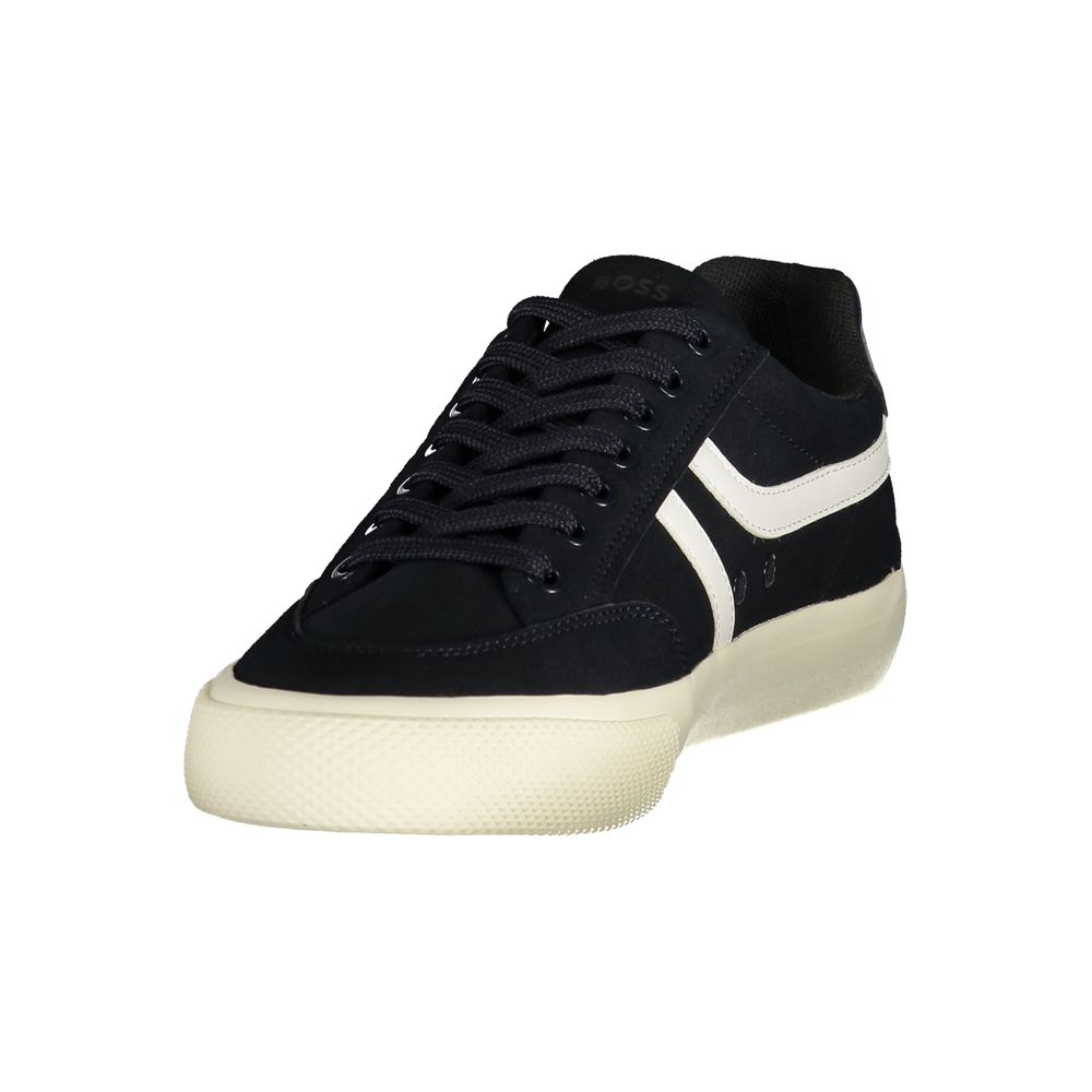 Athletic Sneakers Hugo Boss men polyester & polyurethane blue, white & print featuring a avant-garde Men's Athletic Polyester & Polyurethane Sneakers design with a avant-garde athletic style for a refined finish.