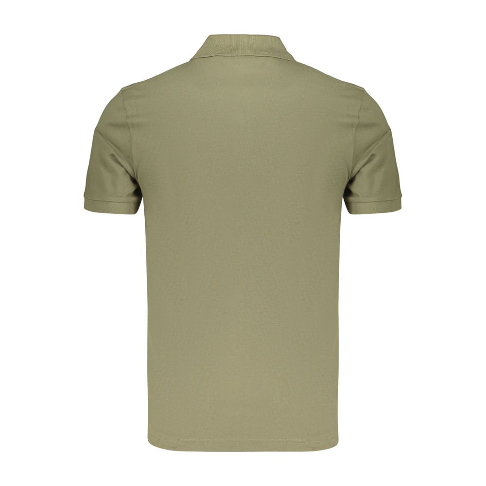 Polo Shirt by Hugo Boss for men in stretch cotton green presents a distinguished silhouette, showcasing a sophisticated and distinguished for a truly distinguished finish.
