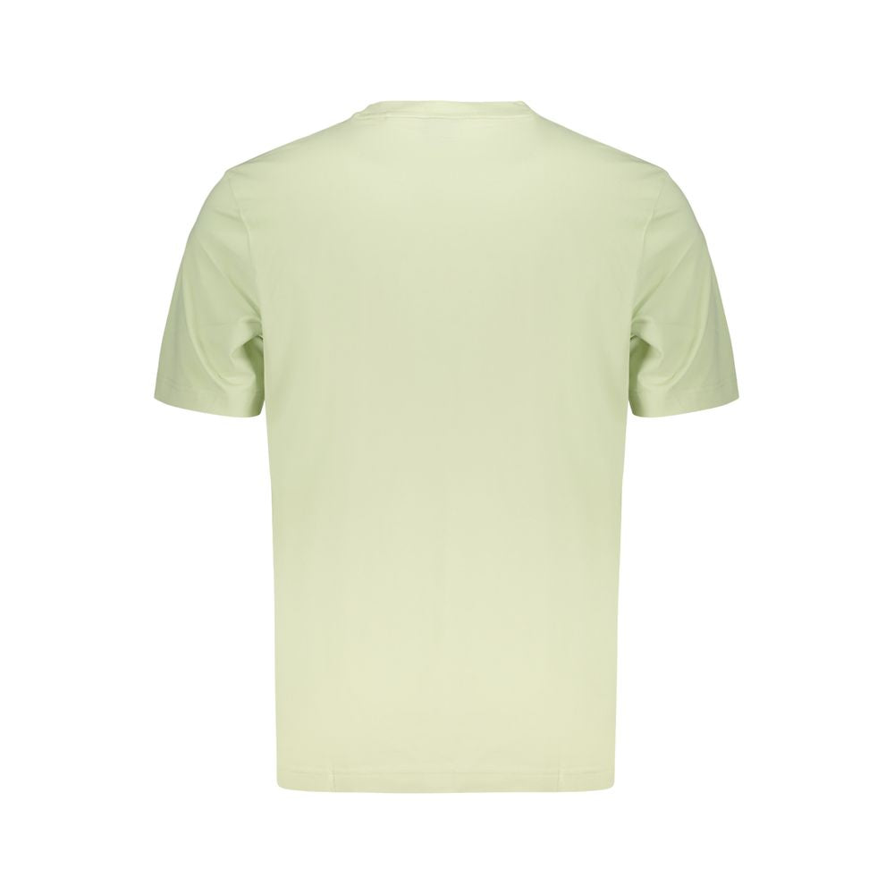 T-Shirt by Hugo Boss for men in stretch cotton green showcases a dramatic silhouette, elegantly detailed with a dramatic and for a truly dramatic finish.