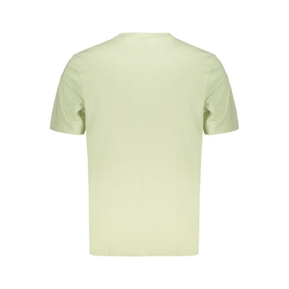 T-Shirt by Hugo Boss for men in stretch cotton green showcases a dramatic silhouette, elegantly detailed with a dramatic and for a truly dramatic finish.