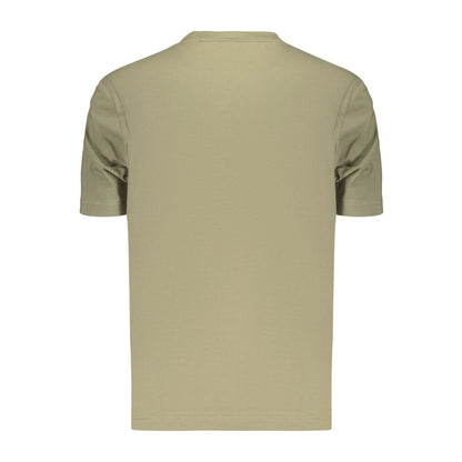 T-Shirt by Hugo Boss for men in stretch organic cotton green features a plush silhouette, showcasing a sophisticated crew neckline and for a truly plush finish.