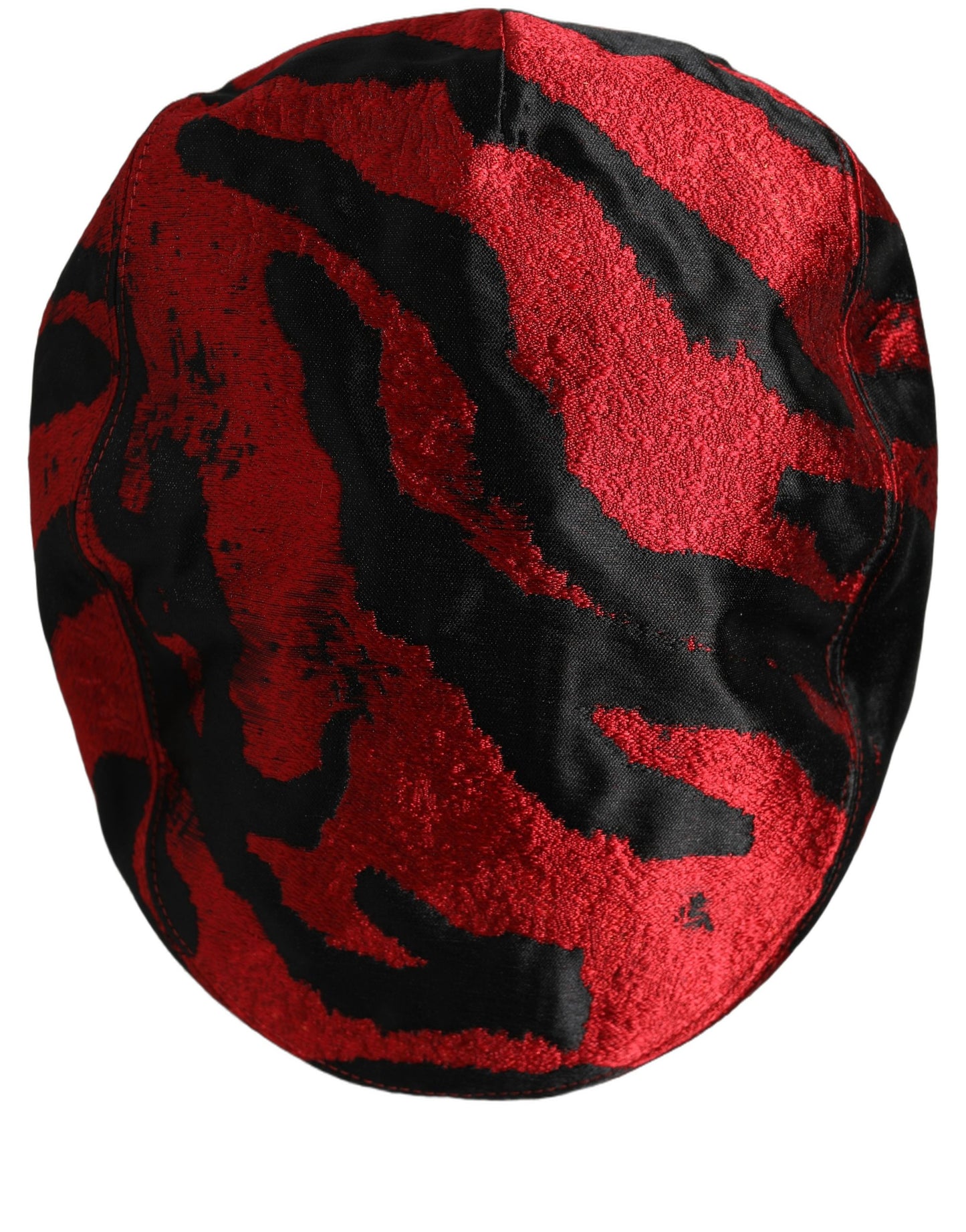 Dolce & Gabbana Men Red Black Stripe Cotton Newsboy Capello Hat