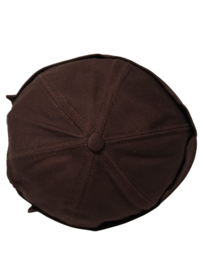 Dolce & Gabbana Men Brown Cotton Docker Capello Brimless Hat