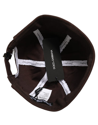 Dolce & Gabbana Men Brown Cotton Docker Capello Brimless Hat