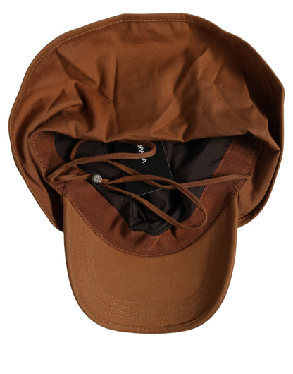 Dolce & Gabbana Men Brown Cotton Double Brim Baseball Cap Hat
