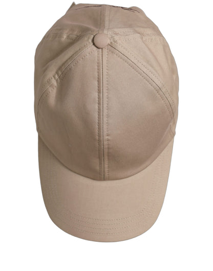 Dolce & Gabbana Men Beige Cotton Stretch Baseball Capello Hat