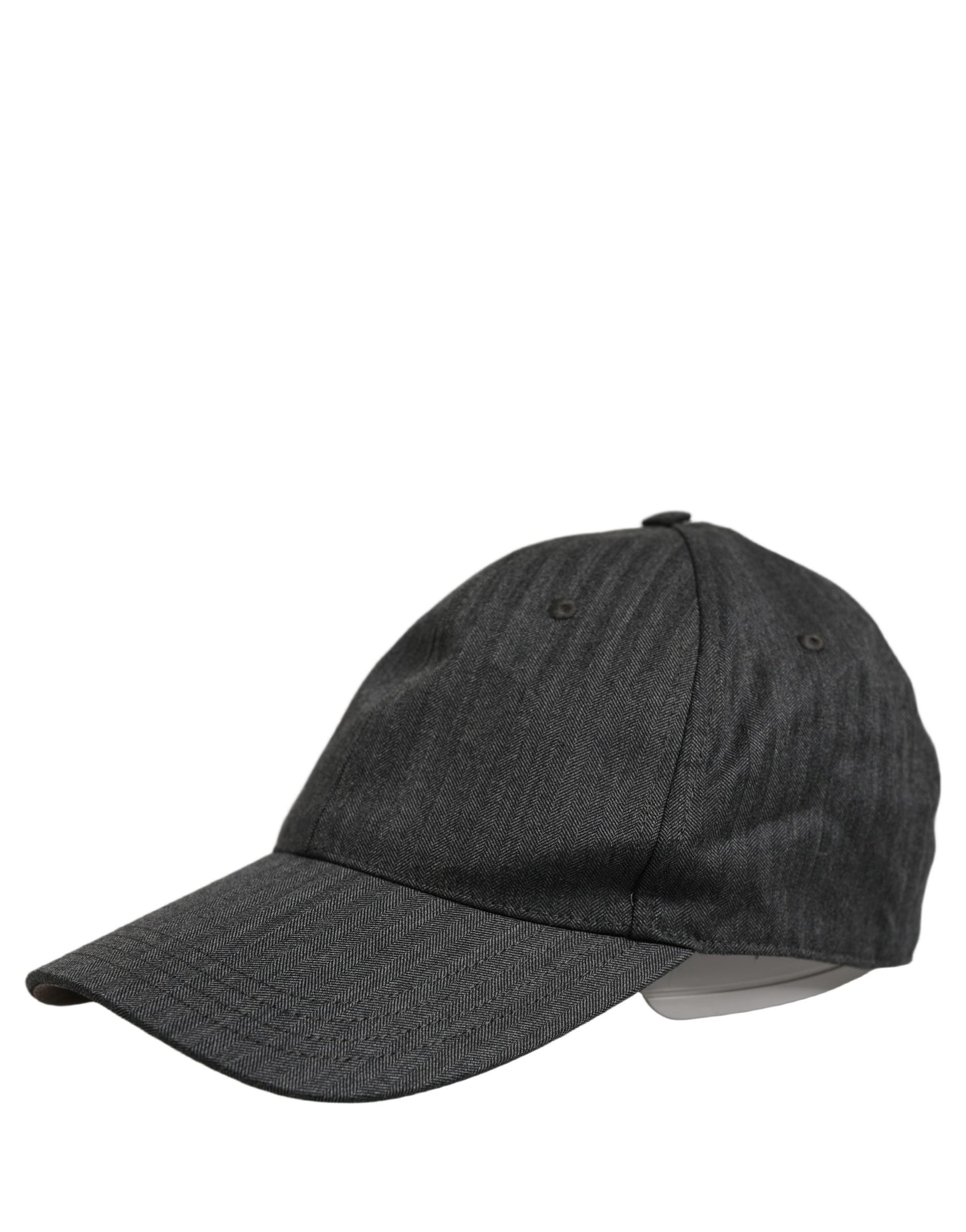 Dolce & Gabbana Men Dark Gray Herringbone Baseball Cap Hat