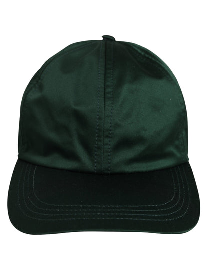 Dolce & Gabbana Men Deep Green Cotton Baseball Cap 6 Panels Hat