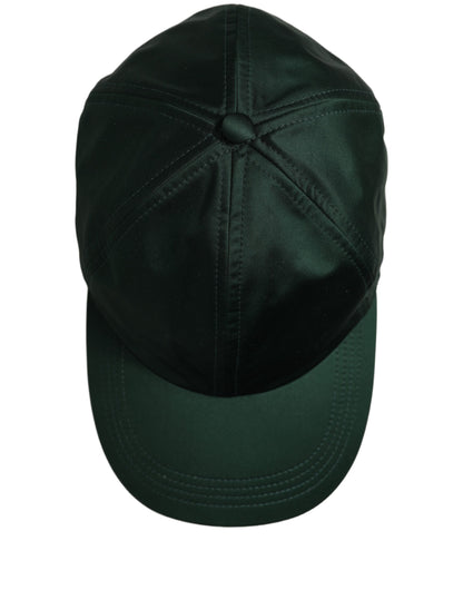 Dolce & Gabbana Men Deep Green Cotton Baseball Cap 6 Panels Hat