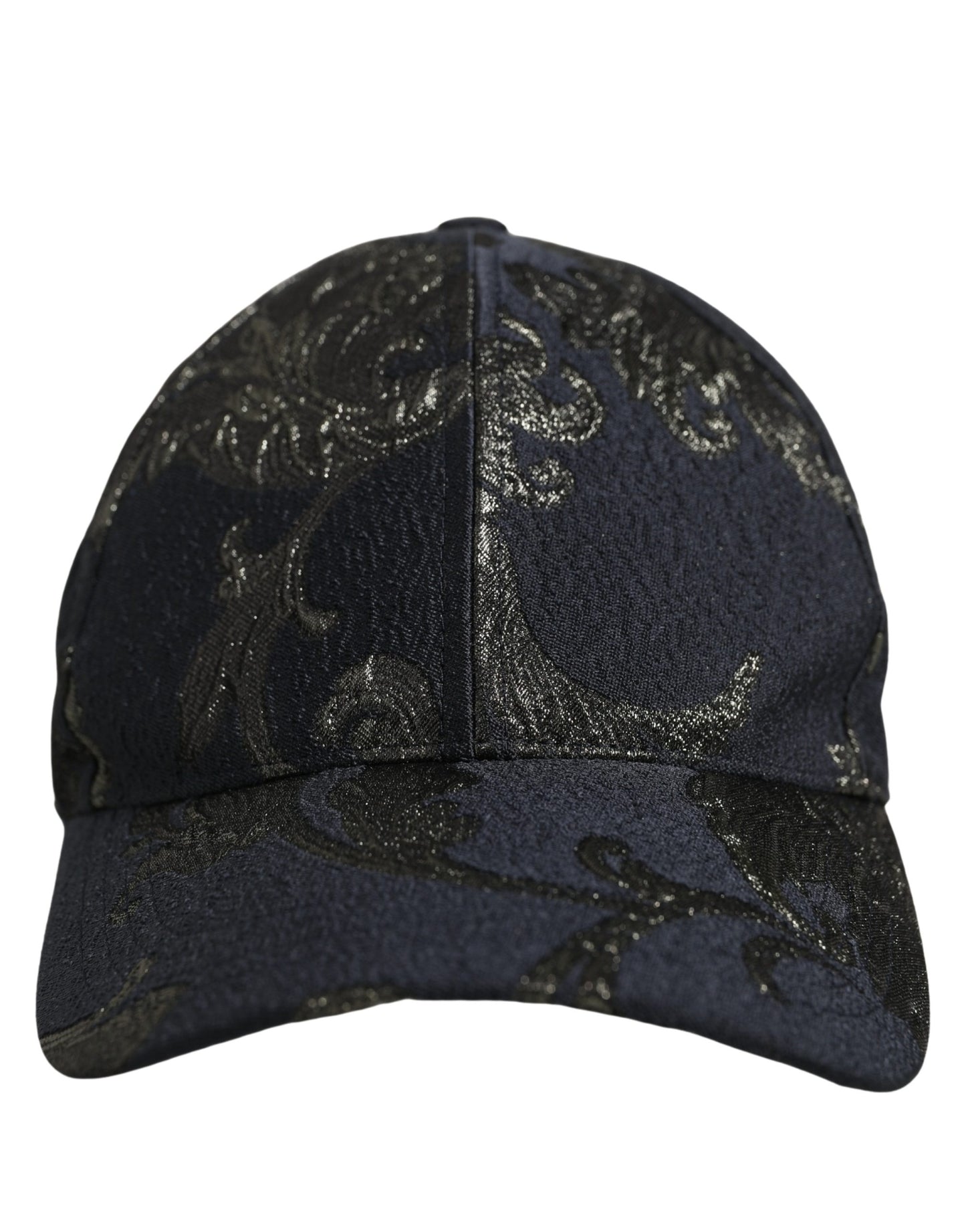 Dolce & Gabbana Men Black Floral Barocco Cotton Baseball Cap Hat