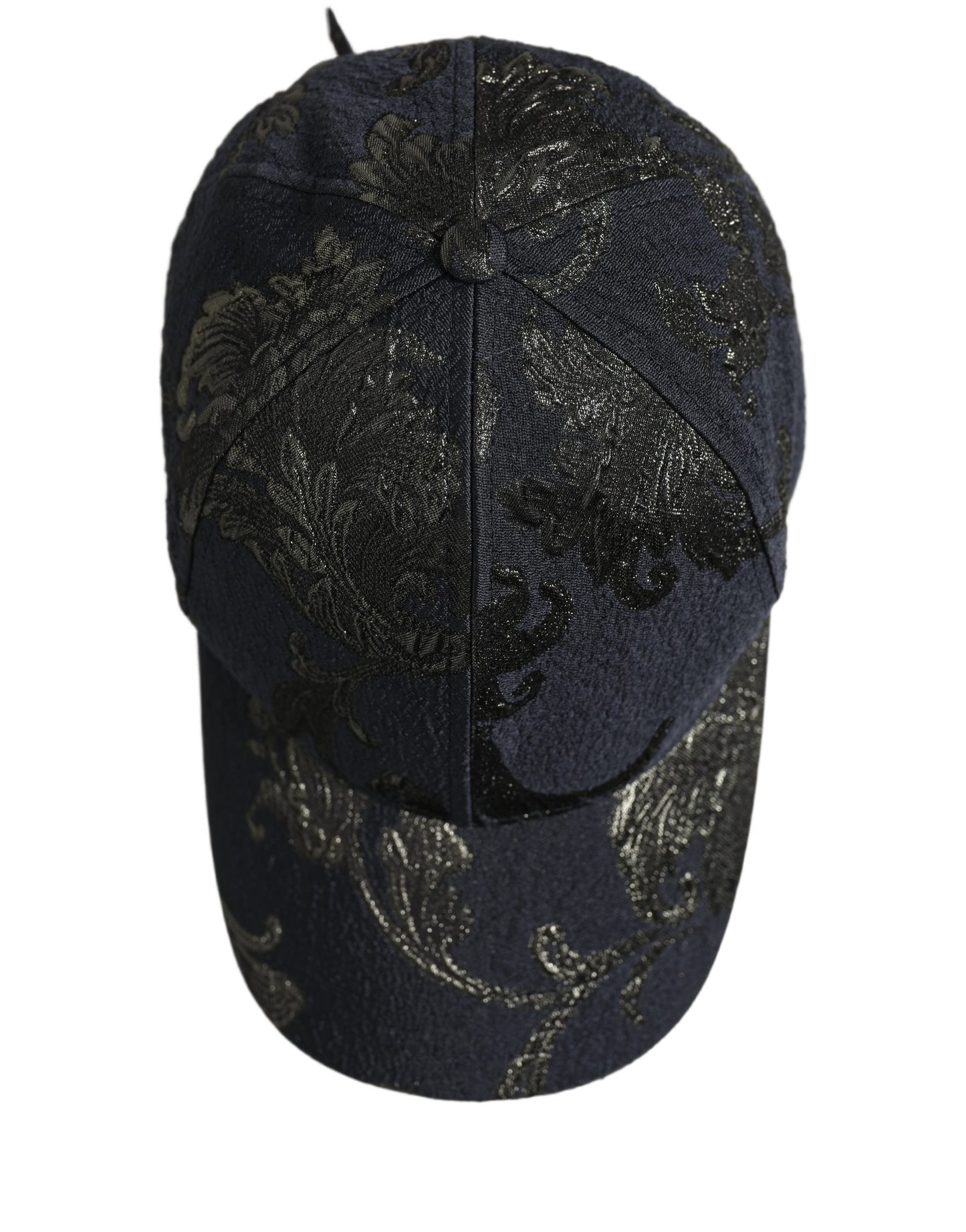 Dolce & Gabbana Men Black Floral Barocco Cotton Baseball Cap Hat
