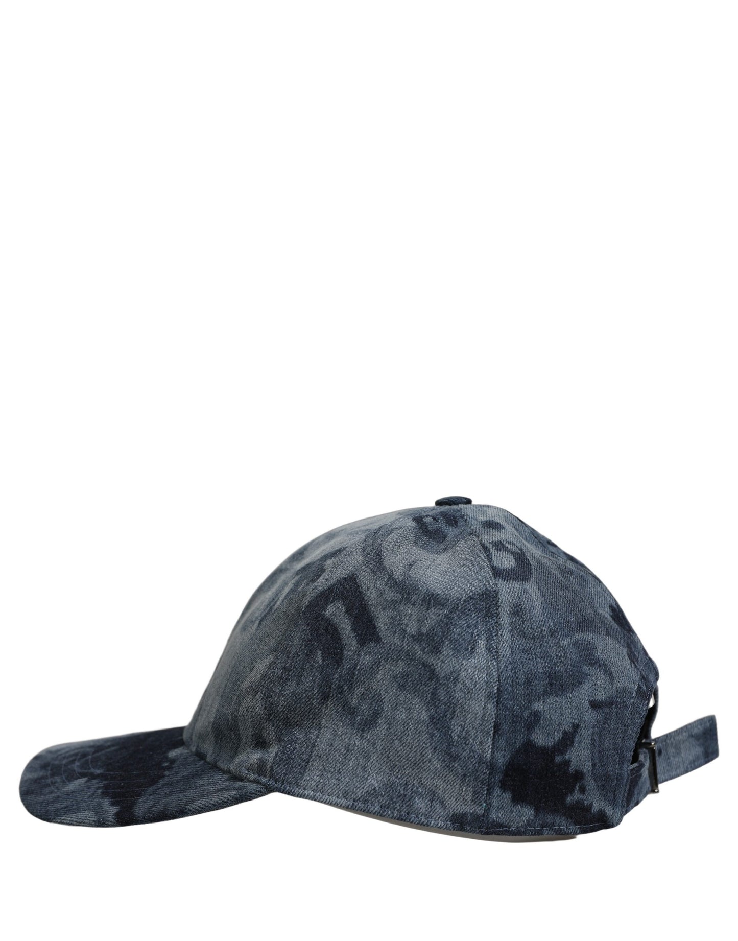 Dolce & Gabbana Men Blue All Over Logo Cotton Baseball Cap Hat