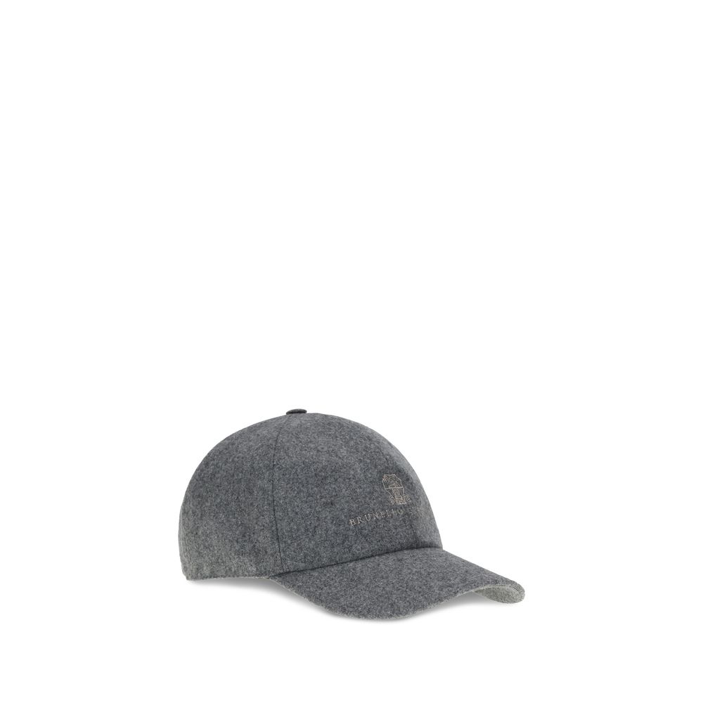Baseball Cap by Brunello Cucinelli for men in wool gray presents a tailored silhouette, perfectly capturing the essence of Wool Baseball Cap with its tailored finish and superior craftsmanship.