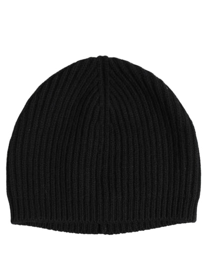 Dolce & Gabbana Men Black Wool Knitted Winter Beanie Capello One Size Hat