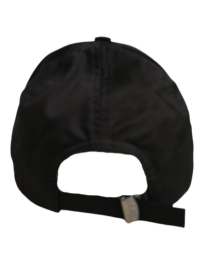 Dolce & Gabbana Men Black Cotton Baseball Cap 6 Panels Hat