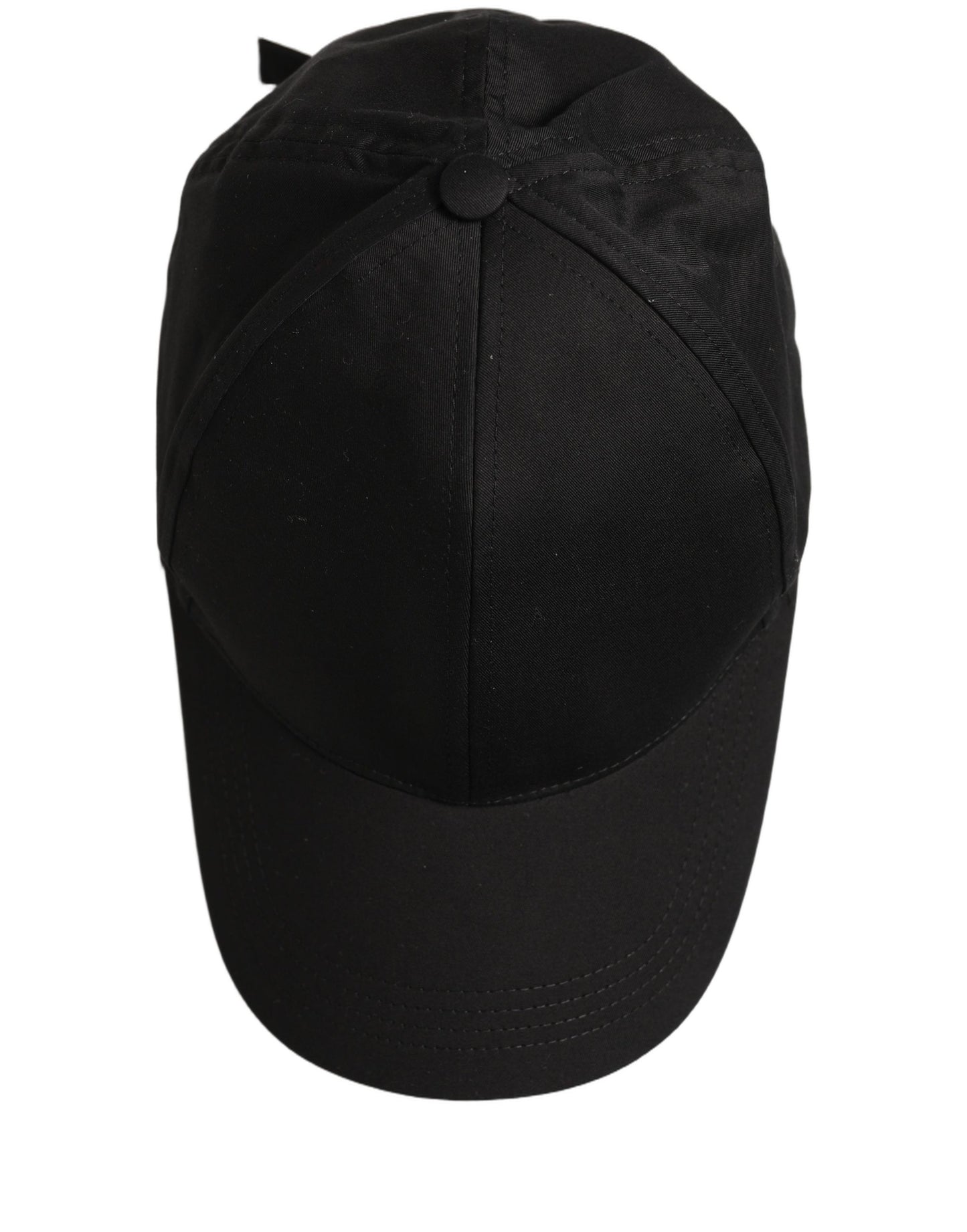 Dolce & Gabbana Men Black Cotton Baseball Cap 6 Panels Hat