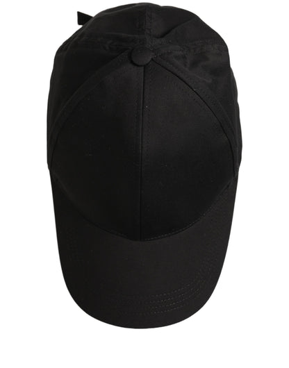 Dolce & Gabbana Men Black Cotton Baseball Cap 6 Panels Hat