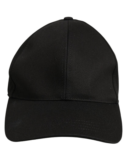 Dolce & Gabbana Men Black Cotton Baseball Capello 6 Panels Hat