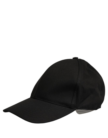 Dolce & Gabbana Men Black Cotton Baseball Capello 6 Panels Hat